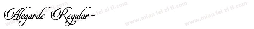 Alegarde Regular字体转换